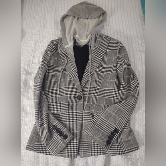 Jamison Blazer with Removable Hood and Zippers - Picture 1 of 10